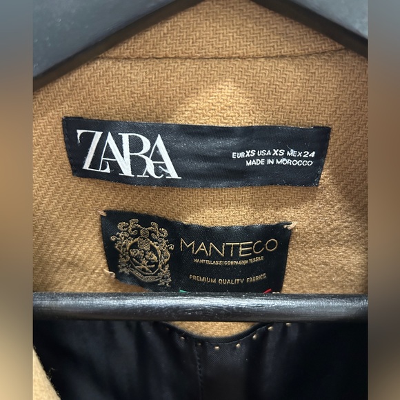 Zara - XS Double Breasted Woot Coat - Camel - Picture 4 of 4